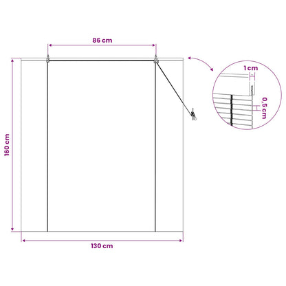 Roller Blind Natural 130 x 160 cm Bamboo