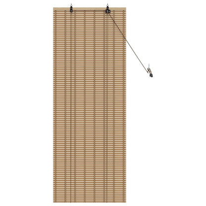 Roller Blind Natural and Brown 50 x 160 cm Bamboo