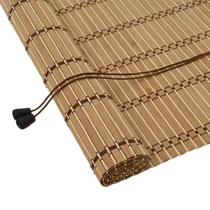 Roller Blind Natural and Brown 70 x 220 cm Bamboo