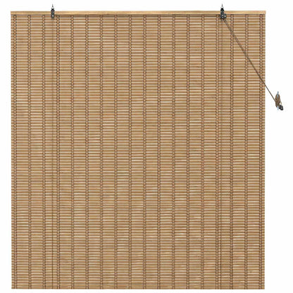 Roller Blind Natural and Brown 130 x 160 cm Bamboo