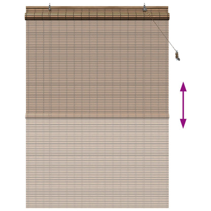 Roller Blind Brown 130 x 220 cm Bamboo