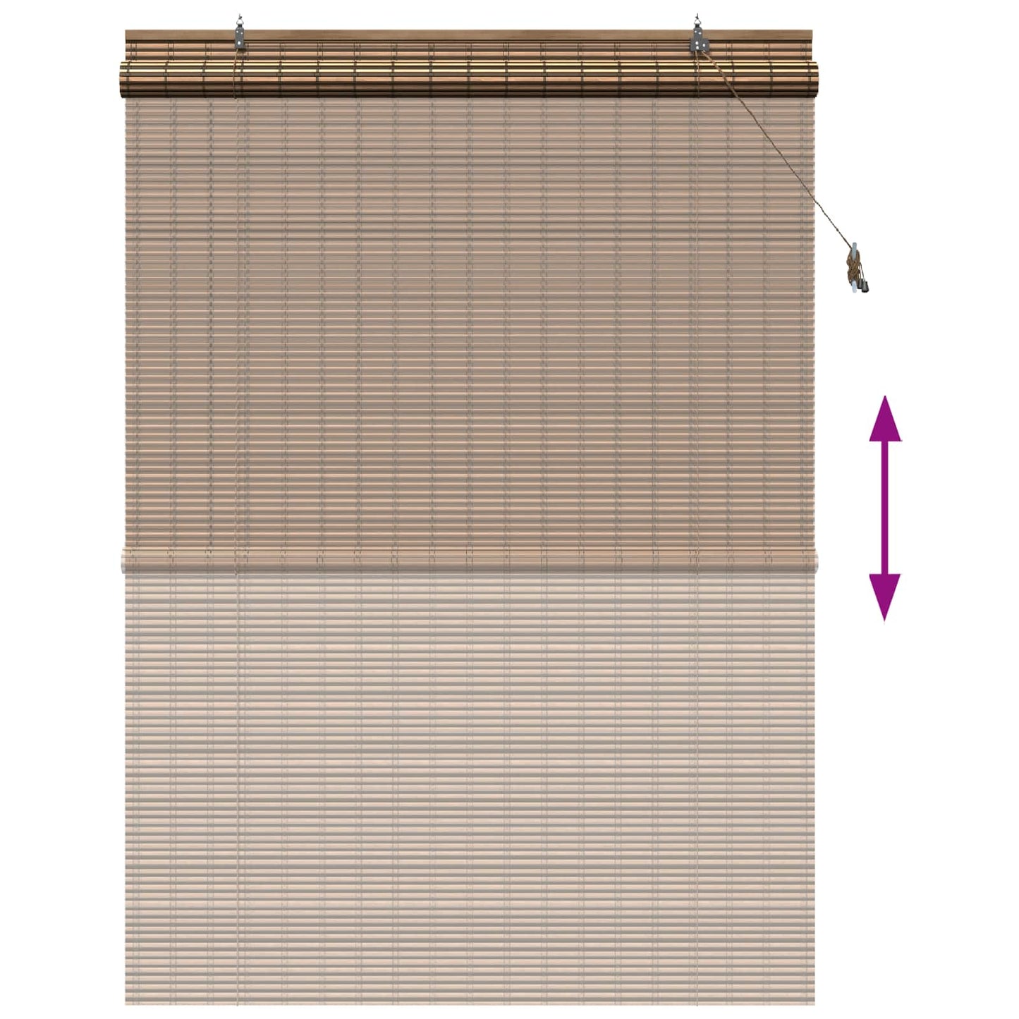 Roller Blind Brown 160 x 220 cm Bamboo