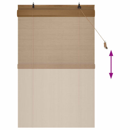 Roller Blind Brown 80 x 160 cm Bamboo