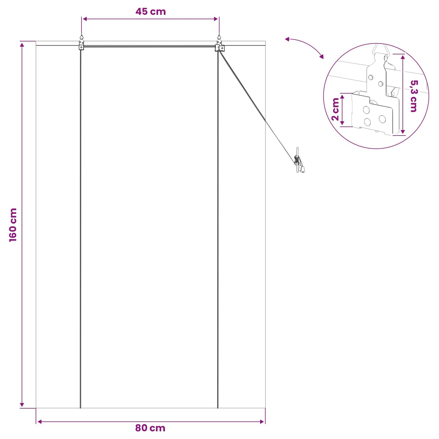 Roller Blind Brown 80 x 160 cm Bamboo