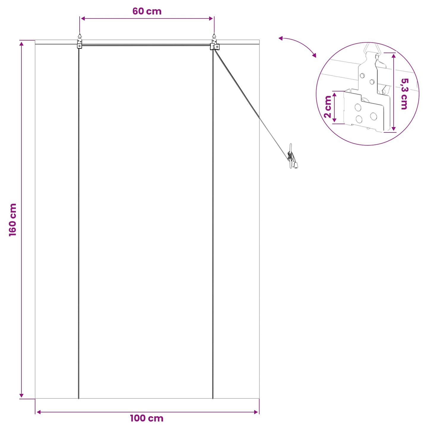 Roller Blind Brown 100 x 160 cm Bamboo