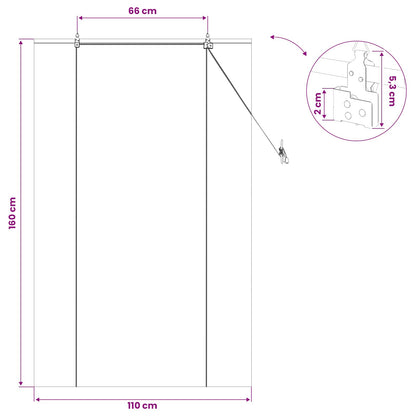 Roller Blind Brown 110 x 160 cm Bamboo