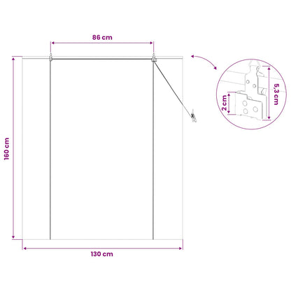 Roller Blind Brown 130 x 160 cm Bamboo
