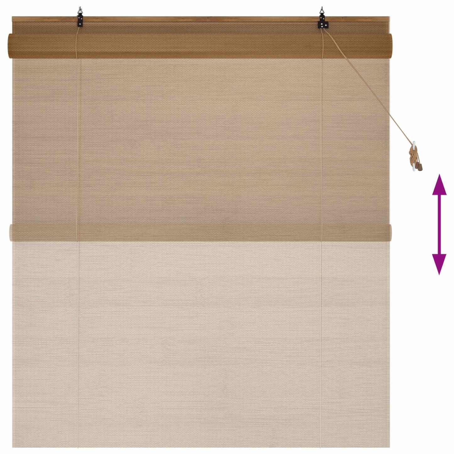 Roller Blind Brown 140 x 160 cm Bamboo