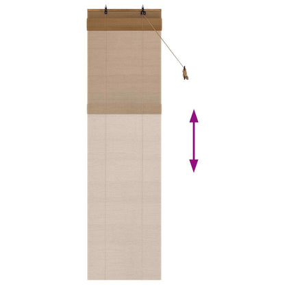 Roller Blind Brown 50 x 220 cm Bamboo