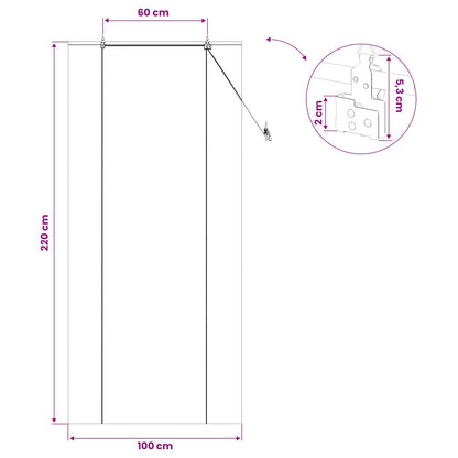 Roller Blind Brown 100 x 220 cm Bamboo