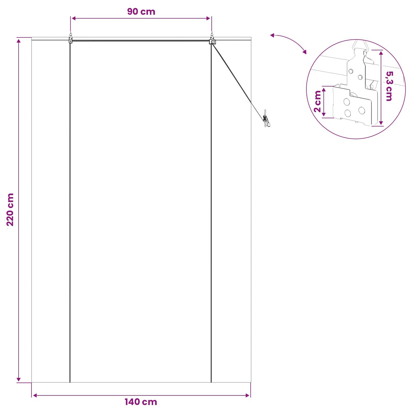 Roller Blind Brown 140 x 220 cm Bamboo