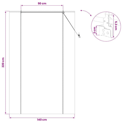 Roller Blind Brown 140 x 220 cm Bamboo