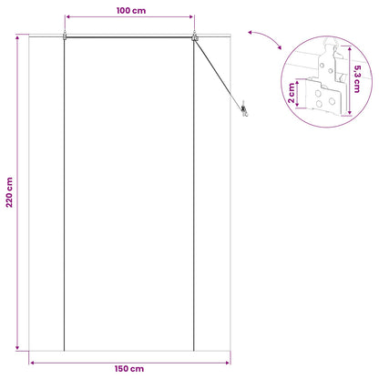 Roller Blind Brown 150 x 220 cm Bamboo