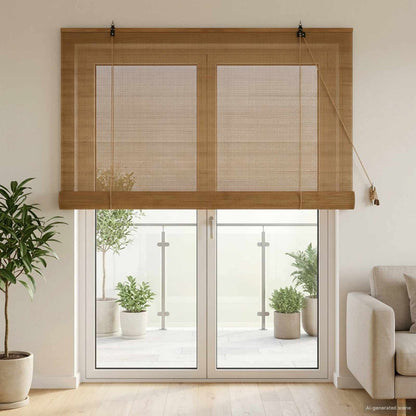 Roller Blind Brown 160 x 220 cm Bamboo
