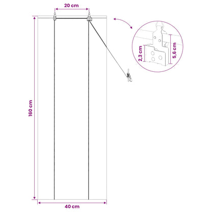 Roller Blind Natural 40 x 160 cm Bamboo