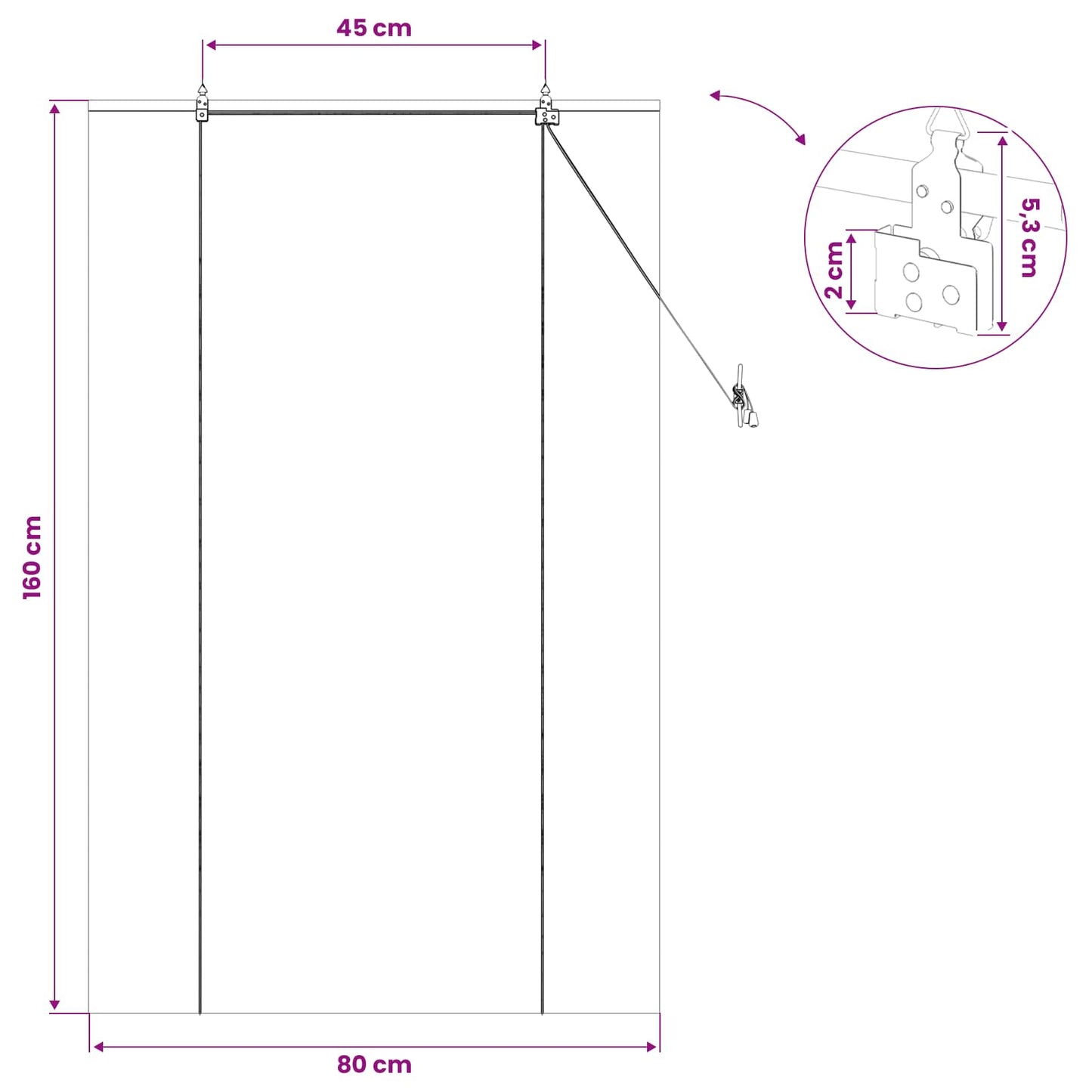 Roller Blind Natural 80 x 160 cm Bamboo