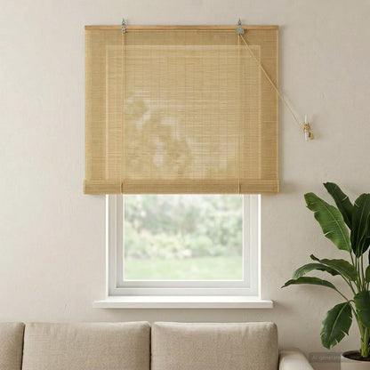 Roller Blind Natural 90 x 160 cm Bamboo