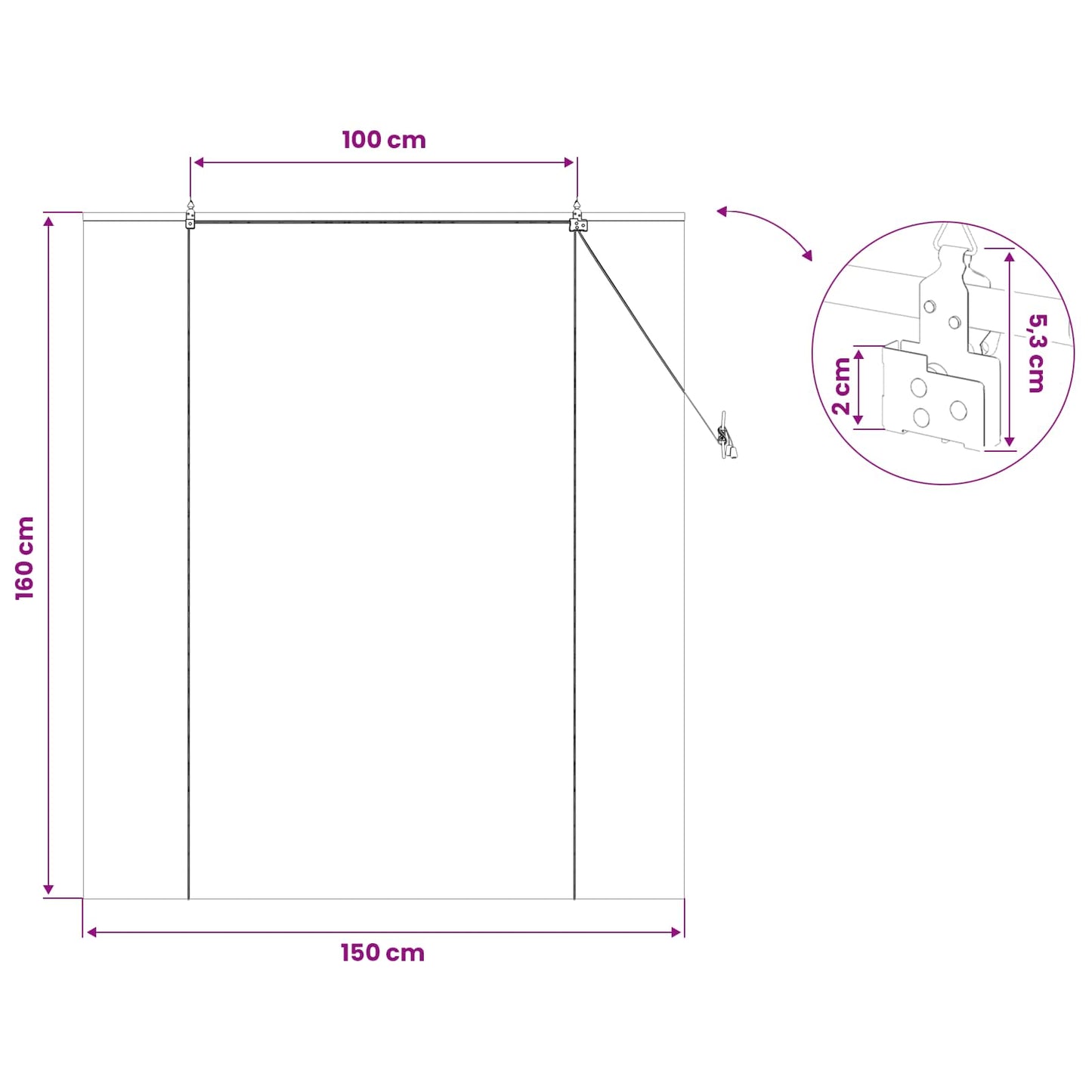 Roller Blind Natural 150 x 160 cm Bamboo