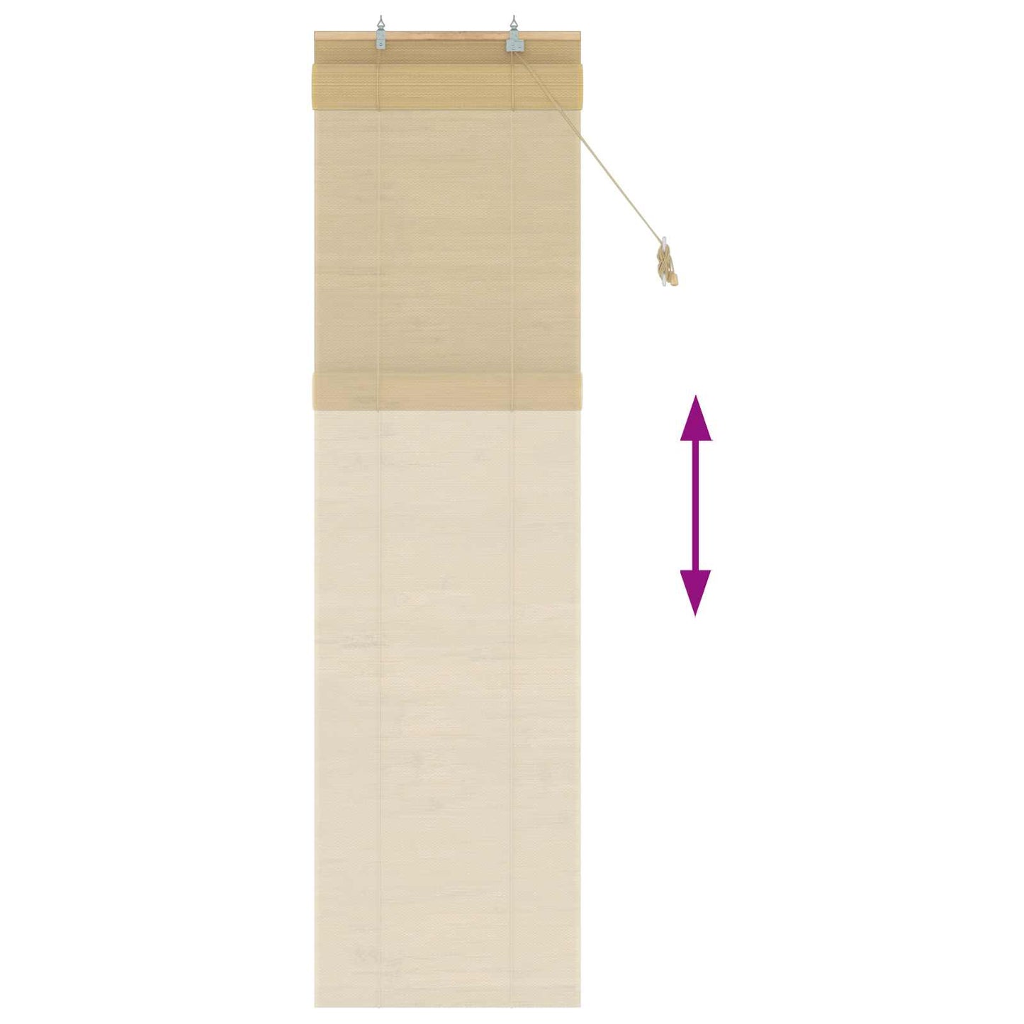 Roller Blind Natural 40 x 220 cm Bamboo