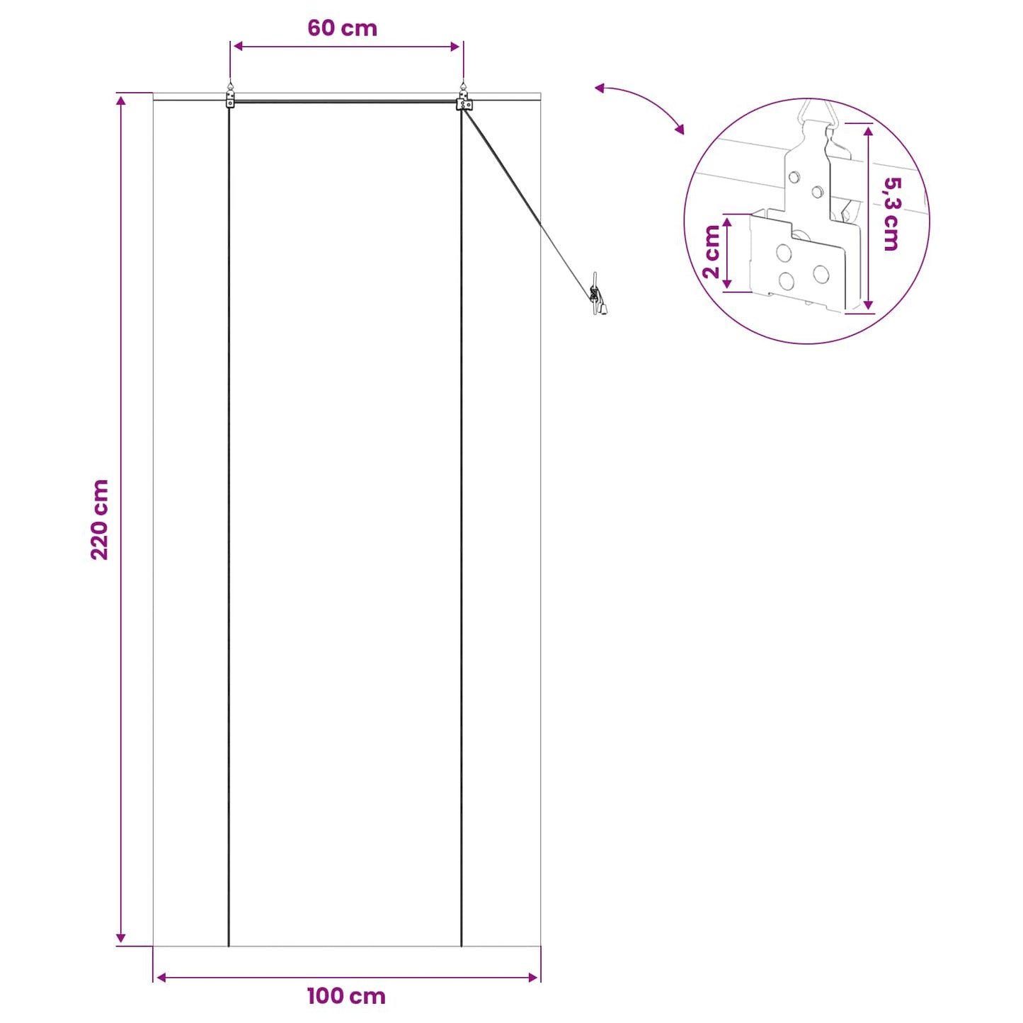 Roller Blind Natural 100 x 220 cm Bamboo