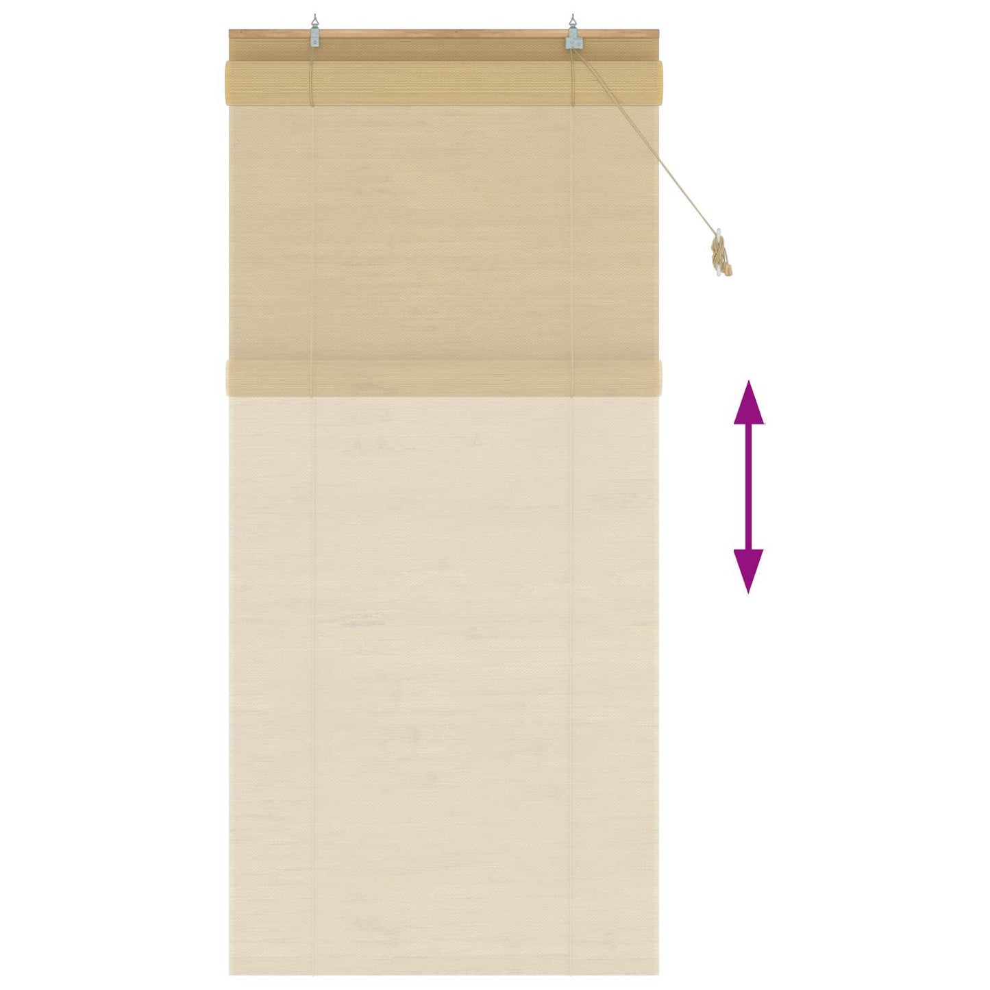 Roller Blind Natural 120 x 220 cm Bamboo