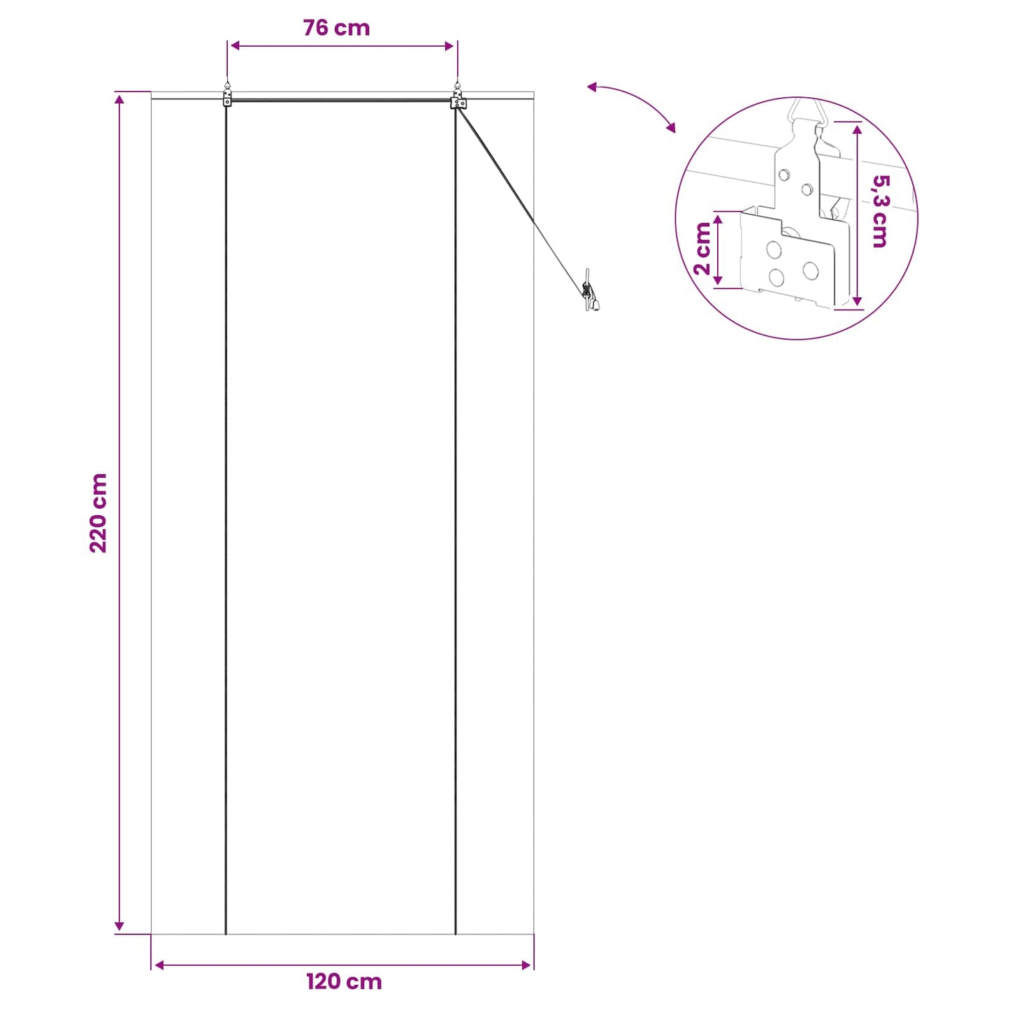 Roller Blind Natural 120 x 220 cm Bamboo