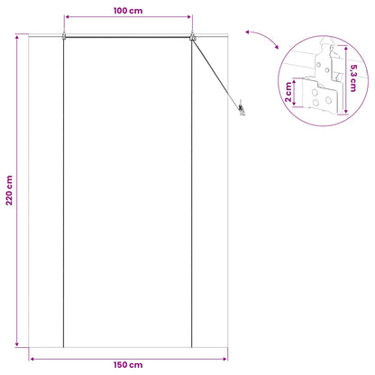Roller Blind Natural 150 x 220 cm Bamboo
