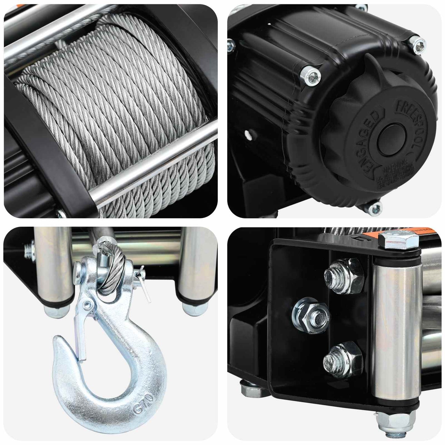 Electric Winch PVC Black