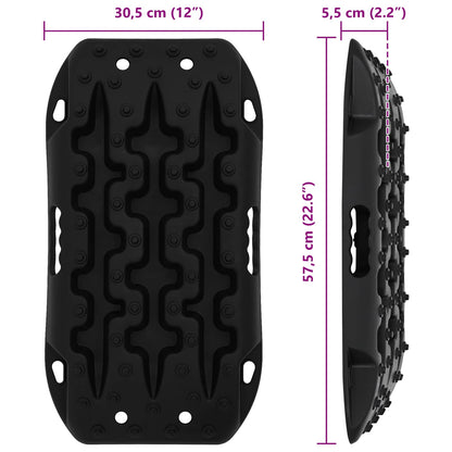 Traction Board 2 pcs Black 57.5 x 30.5 x 5.5 cm