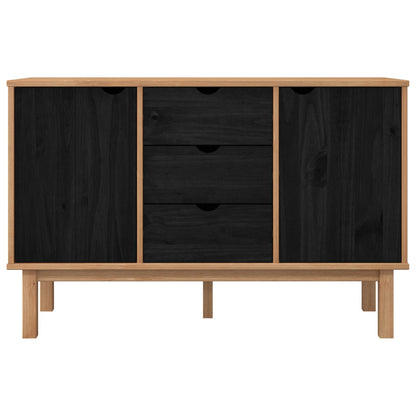 Sideboard OTTA Black 113.5 x 43 x 73 cm Solid Pine Wood
