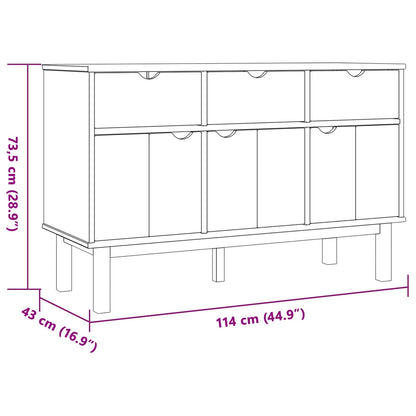 Sideboard OTTA Brown and Black 114 x 43 x 73.5 cm