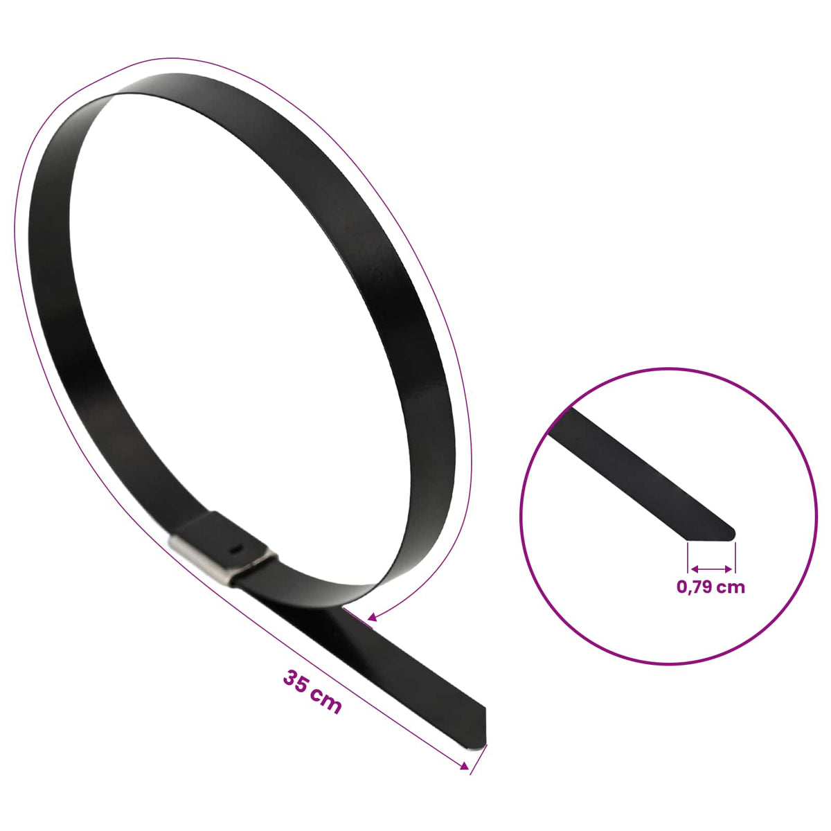 Cable Tie 250 pcs 7.9 x 350 mm Black