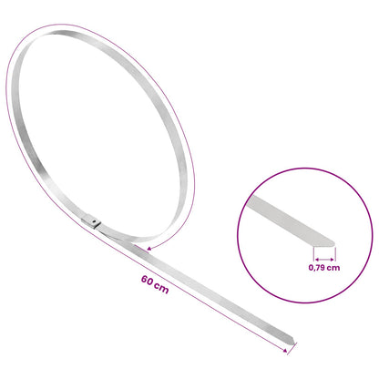 Cable Tie 250 pcs 7.9 x 600 mm Silver