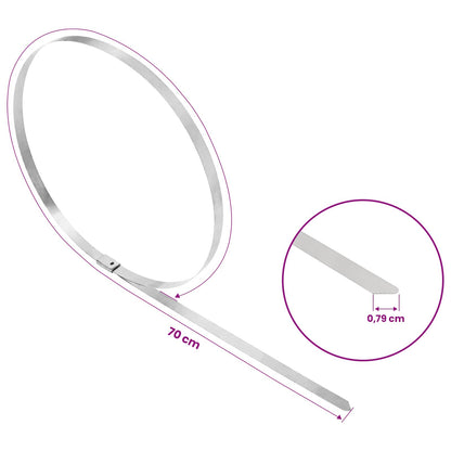 Cable Tie 250 pcs 7.9 x 700 mm Silver