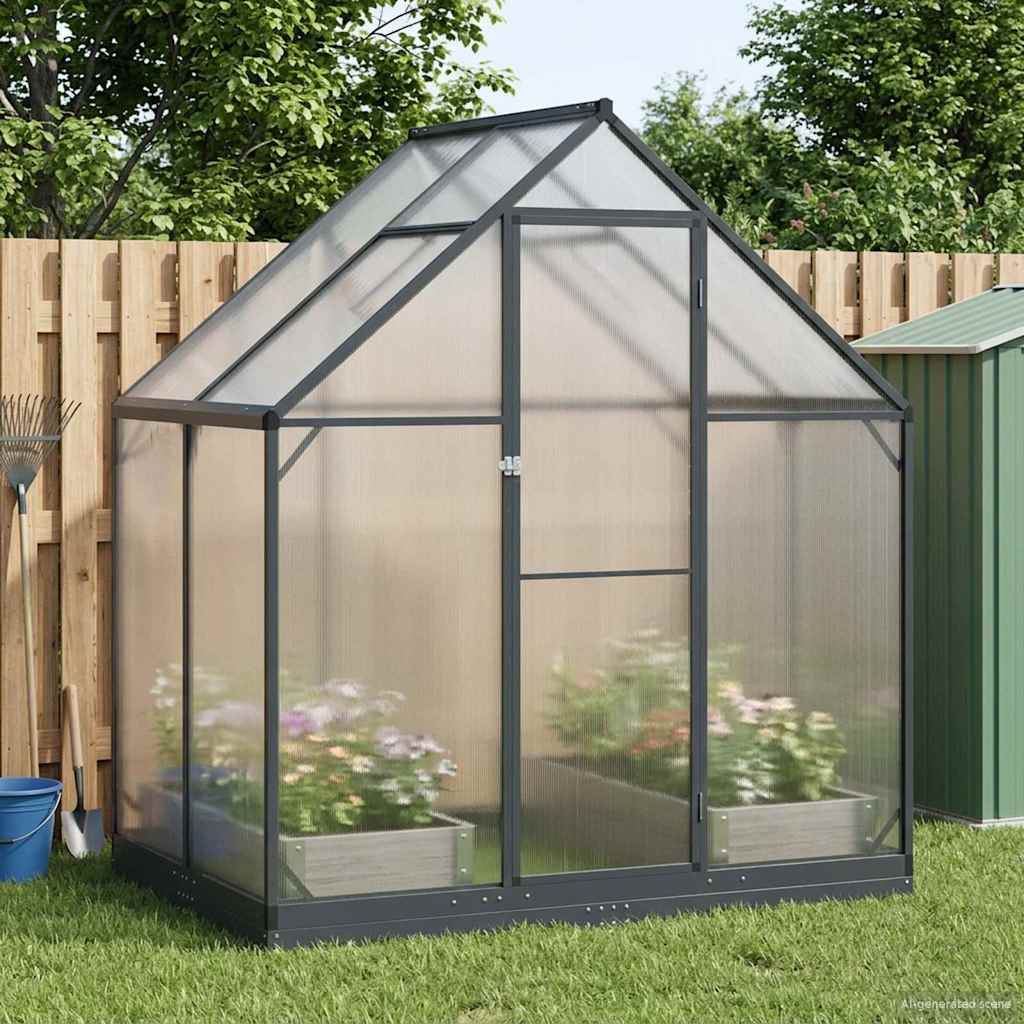 Garden Greenhouse with Door Anthracite 183.5 x 123 x 207 cm