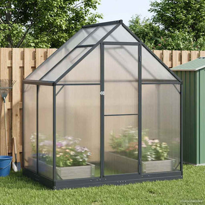 Garden Greenhouse with Door Anthracite 183.5 x 123 x 207 cm