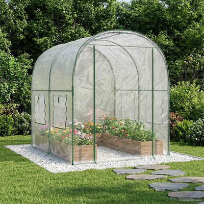 Greenhouse with Frame 160 x 200 x 192.5 cm PVC Transparent