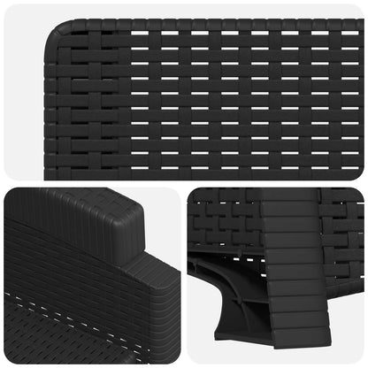 Reclining Garden Chair Rattan Look Anthracite PP