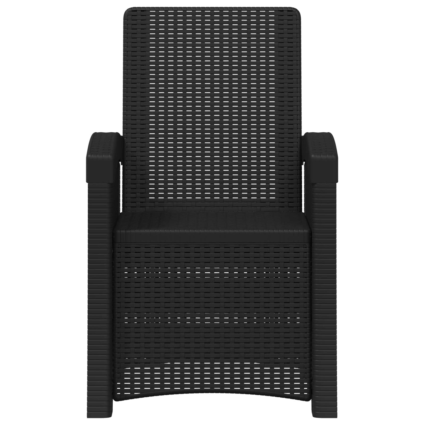 Reclining Garden Chair Rattan Look Anthracite PP