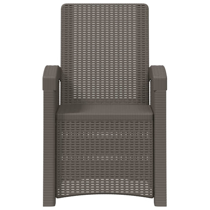 Reclining Garden Chair Rattan Look Light Grey PP