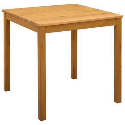 Dining Set 5 pcs Beige Solid Oak Wood