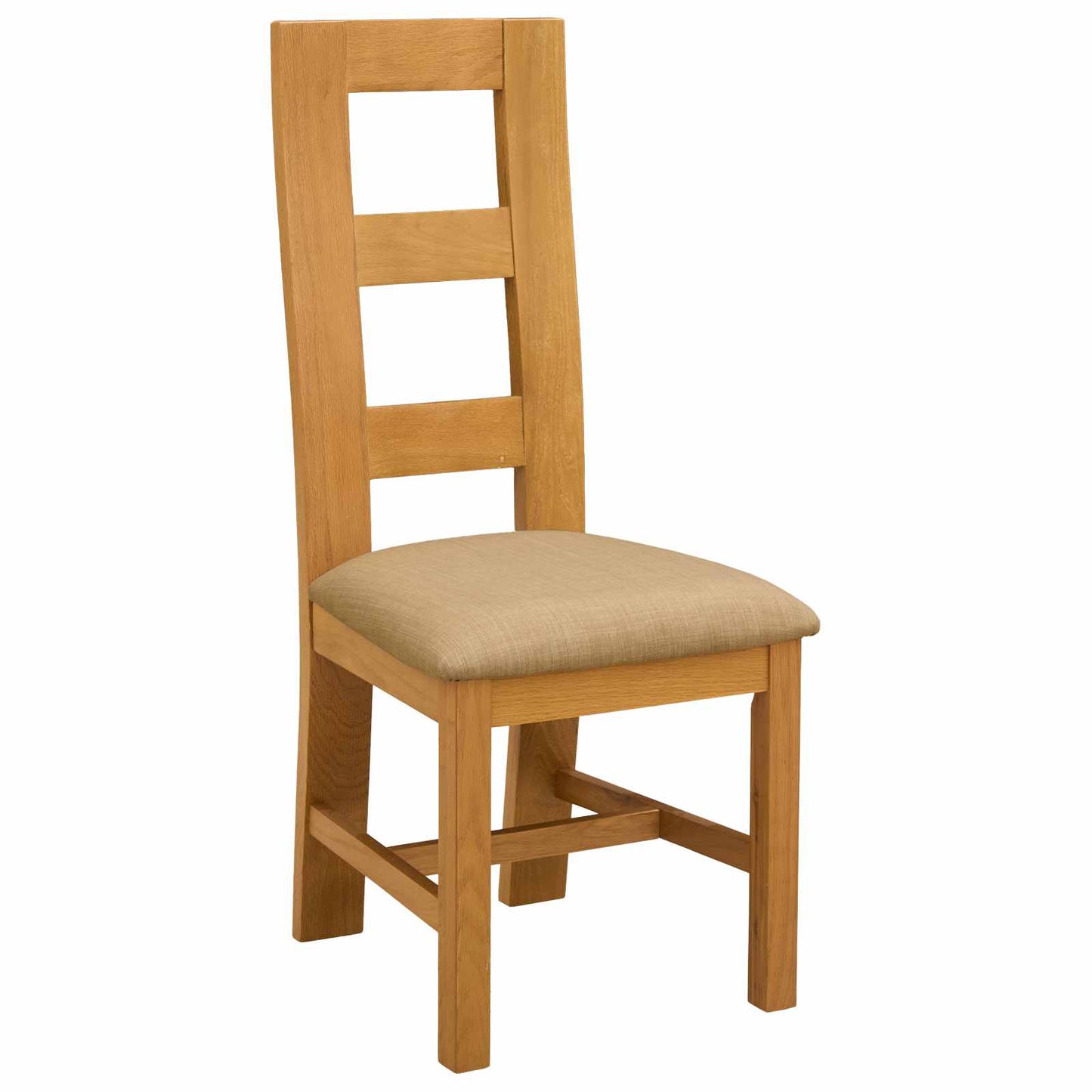 Dining Set 5 pcs Beige Solid Oak Wood