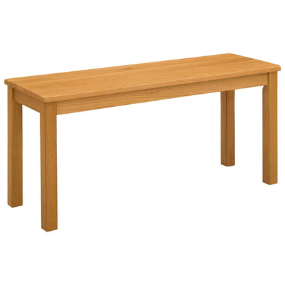 Dining Set 3 pcs Natural Solid Oak Wood