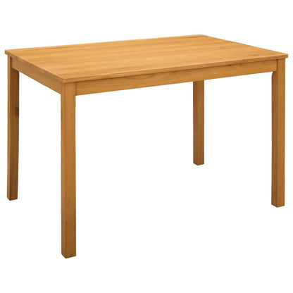 Dining Set 5 pcs Black Solid Oak Wood