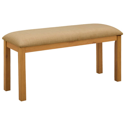 Dining Set 5 pcs Beige Solid Oak Wood