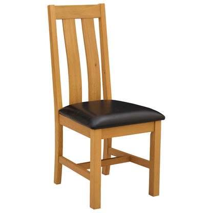 Dining Set 3 pcs Black Solid Oak Wood