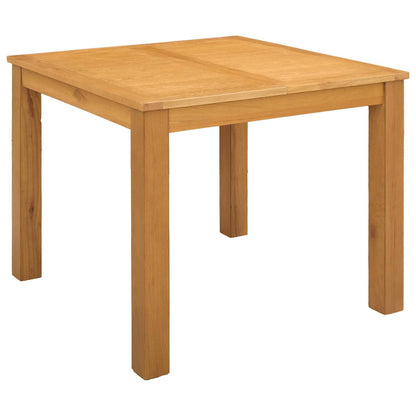Dining Set 5 pcs Grey Solid Oak Wood