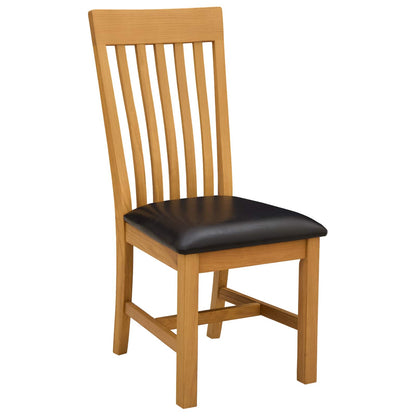 Dining Set 9 pcs Black Solid Oak Wood