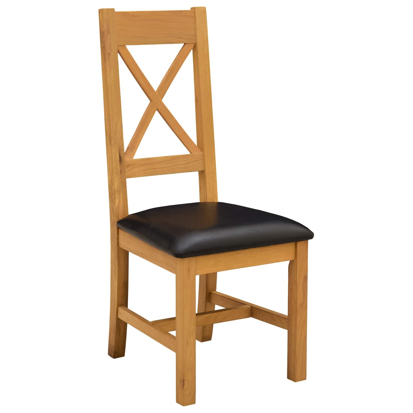 Dining Set 9 pcs Black Solid Oak Wood