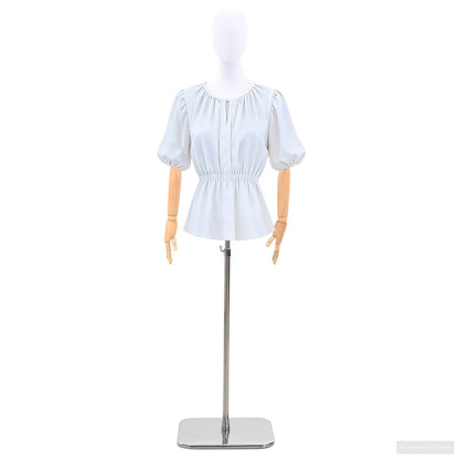 Adjustable 165-213 cm Mannequin with Base Female PP White